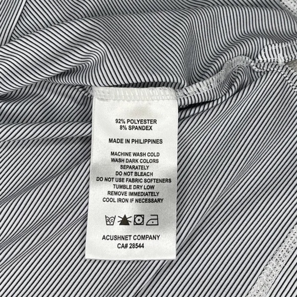 Footjoy FJ Men's Size XL Gray Striped Short Sleeve Polo Golf Shirt - Picture 5 of 8